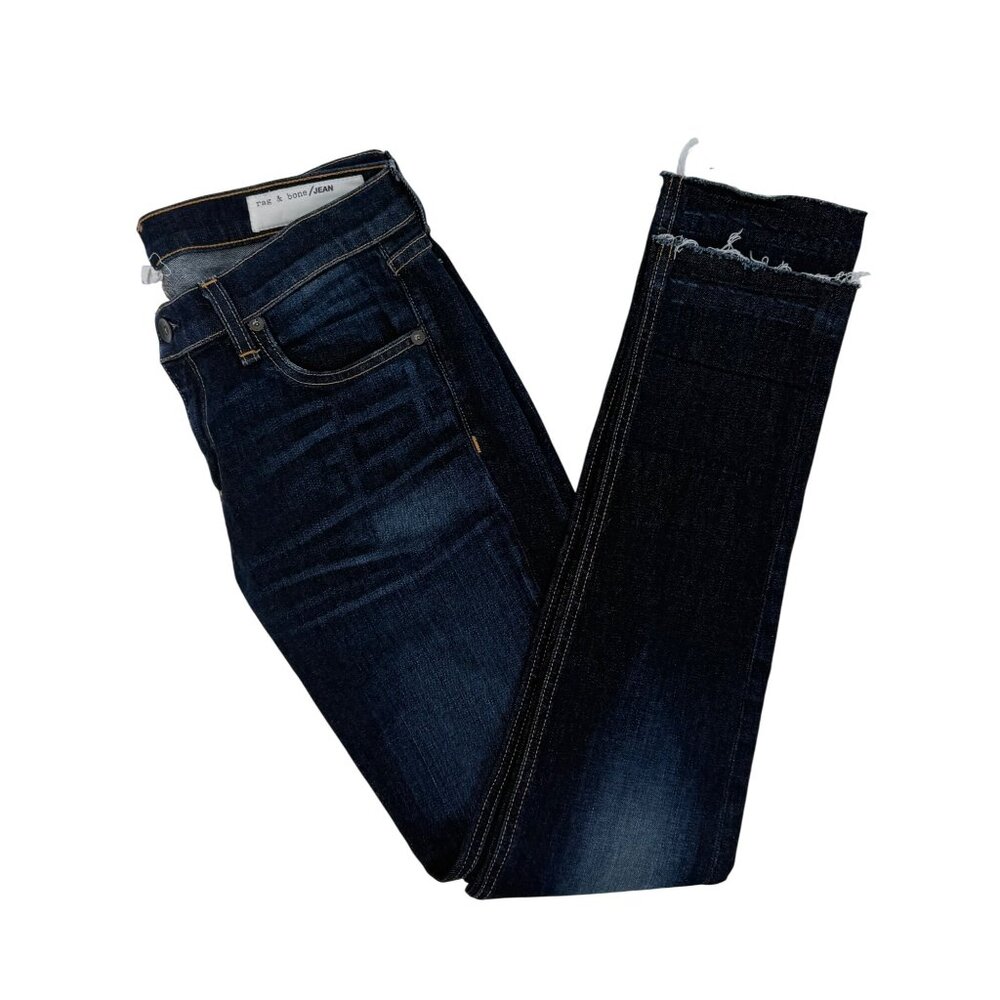 Rag & Bone Designer Skinny Low Rise Dark Wash “Yesler” Denim  Jeans Size 26 - Picture 9 of 16